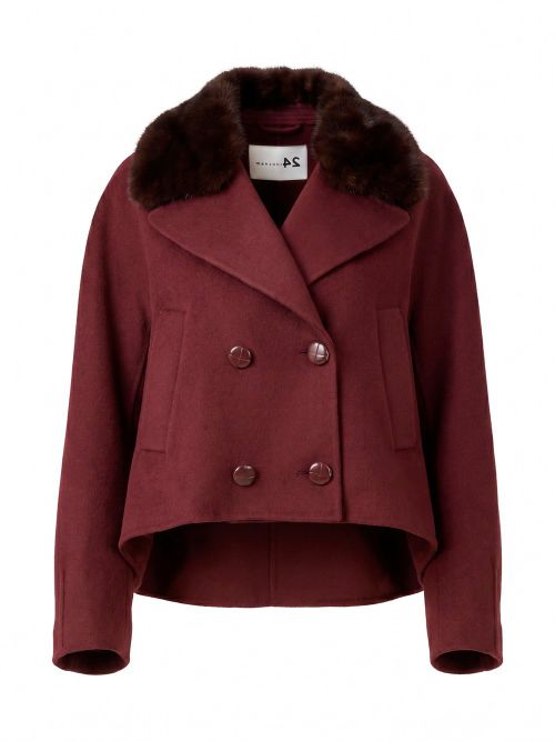 Cashmere Jacket With Mink Details