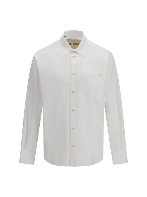 VGold Cotton Oxford Shirt — White