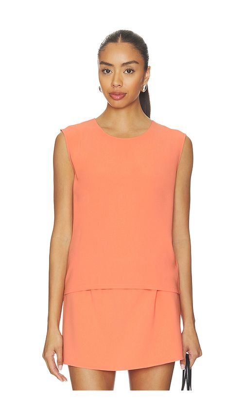 LESET Arielle Sleeveless Crew in Coral. XS. Also in S
