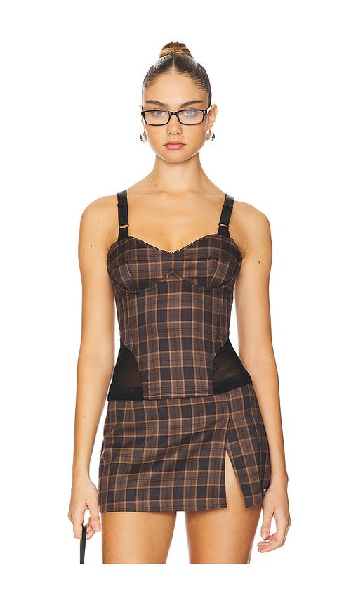 Miaou Marguerite Corset in Brown. -  XL also in L, M