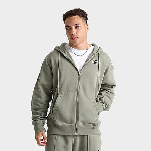 Men's Sportswear Swoosh Box Full-Zip Hoodie in Light Army