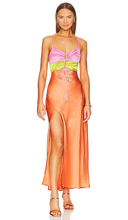 Show Me Your Mumu KLEID CALLOWAY in Tangerine. Größe XS. Also in L