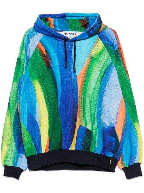 Embroidered Eiws hoodie - Blue