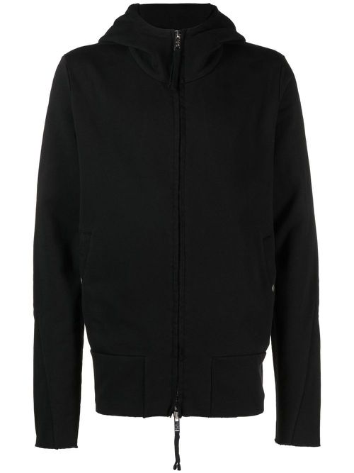 Zip-front hooded sweatshirt - Black