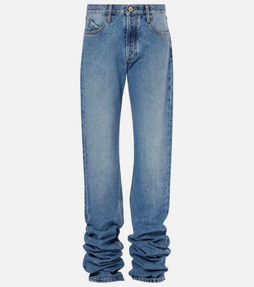 Mid-rise straight jeans