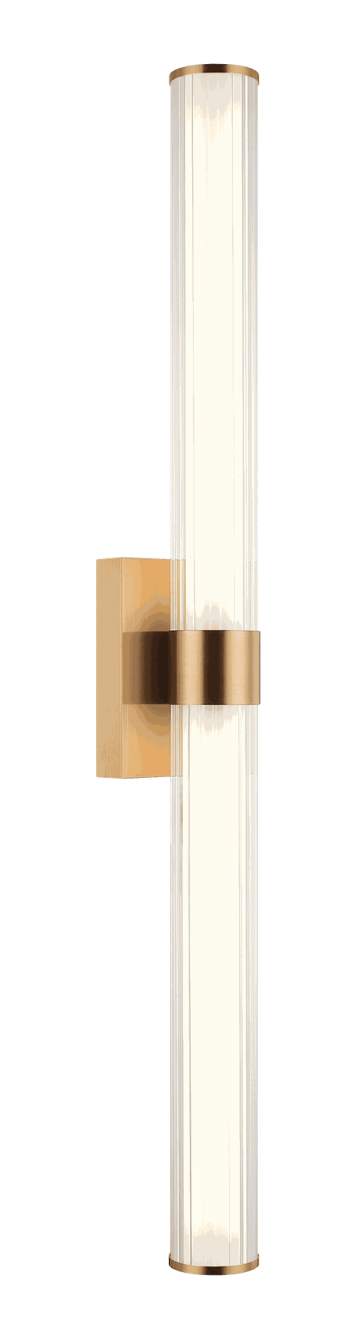 Aged Gold Brass LED Vanity from the Macie Collection