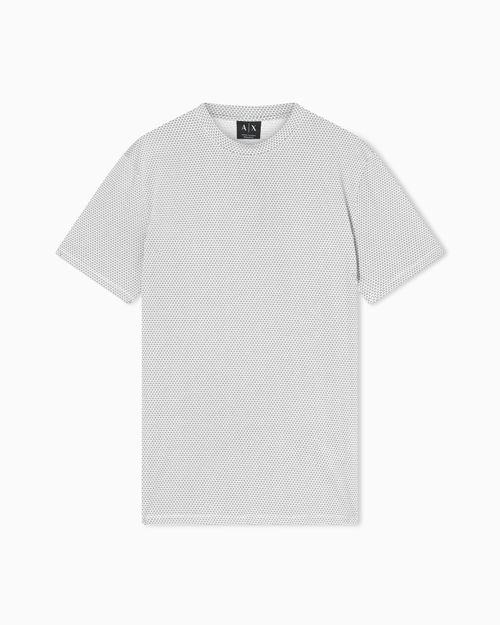 Regular fit cotton T-shirt with allover logo detail