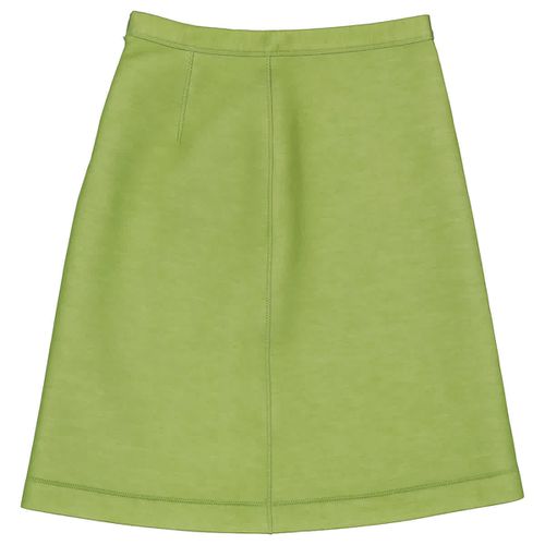 Cedar Green Double-faceed Neoprene A-line Skirt