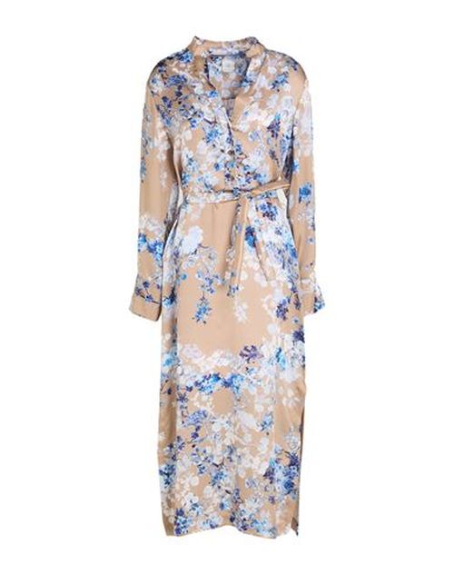 Woman Midi dress Khaki Size 6 Silk