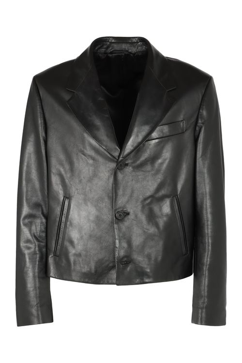 100% Leather Jacket — Black