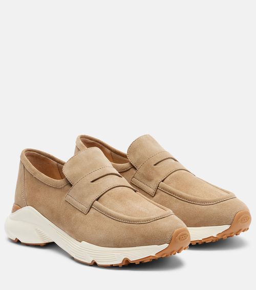 Suede slip-on shoes