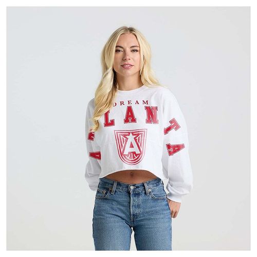 Women's Fanatics White Atlanta Dream Spirit Jersey Cropped Crew Neck Sweatshirt, : arge, Wnb White