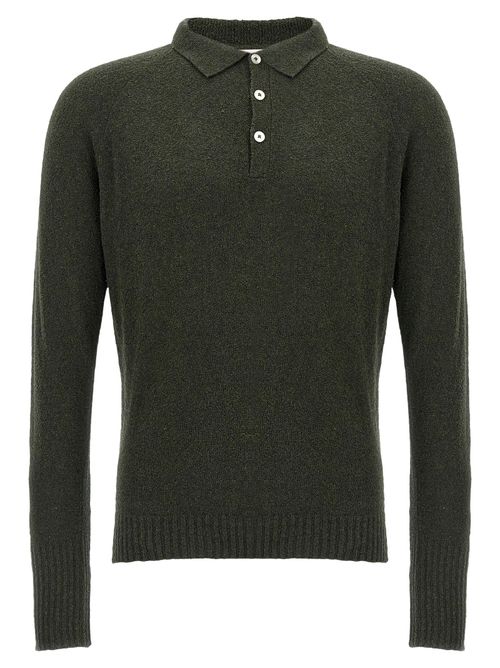 Bouclé Cotton Polo Shirt
