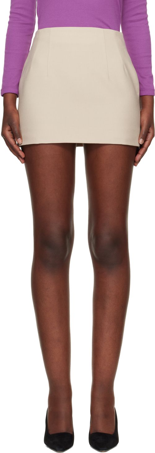 Beige Contour Miniskirt
