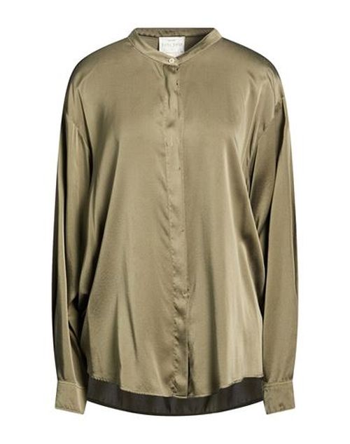 Forte_forte Woman Shirt Sage green Size 4 Silk, Elastane