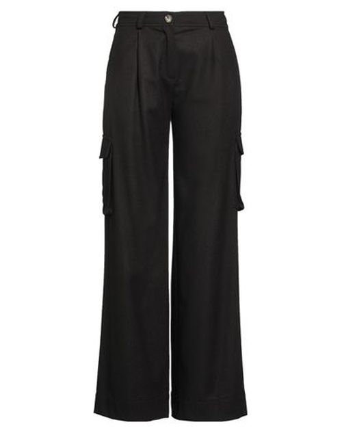 Woman Pants Dark brown Size M Polyester, Rayon, Wool
