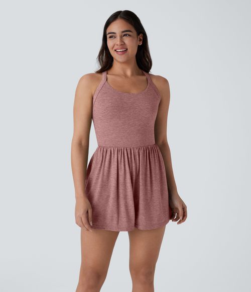 Pocket 2-in-1 Romper-Easy Peezy Edition  - Brick Red Mix