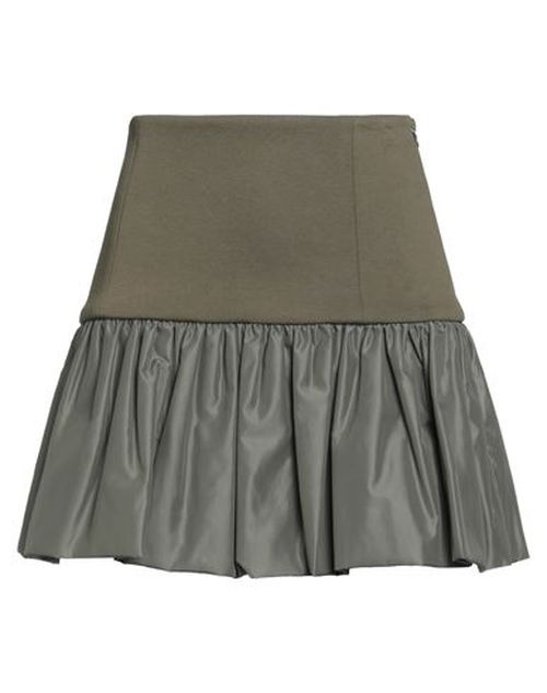 Woman Mini skirt Military green Size 2 Cotton, Polyester