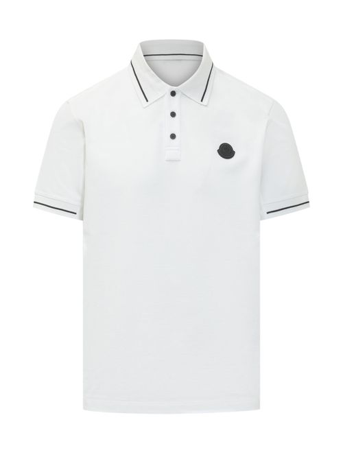 White Logo Shirt Collar Polo