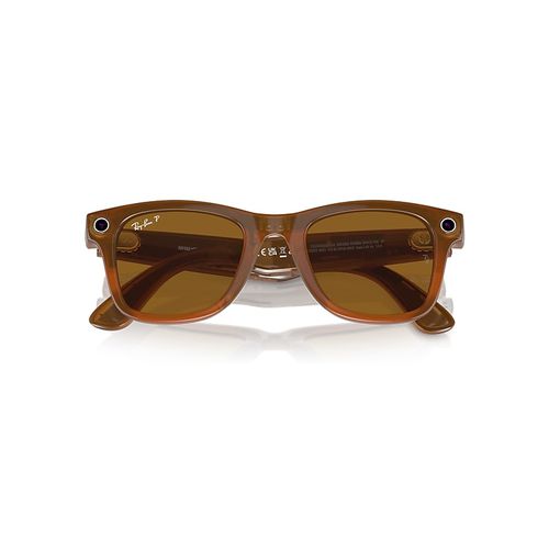 Ray-Ban Ray-Ban | Meta Wayfarer Electronics Caramel Frame Brown Lenses Polarized 53-22