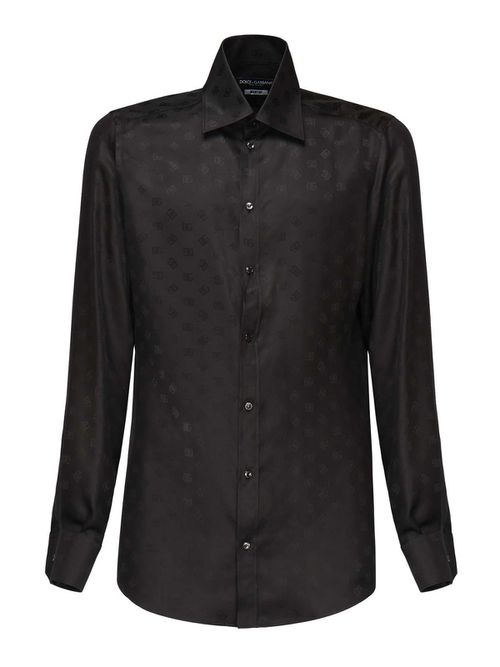 Martini Silk Jacquard Logo Shirt
