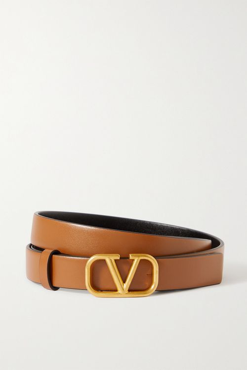 Vlogo Reversible Leather Belt - Brown