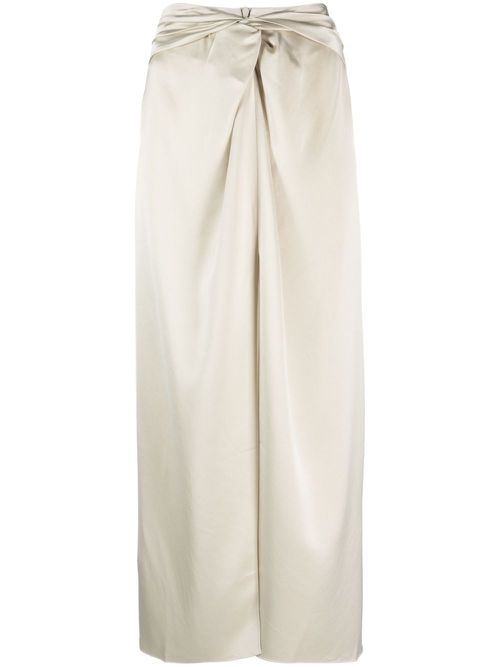 Heida satin maxi skirt - Green