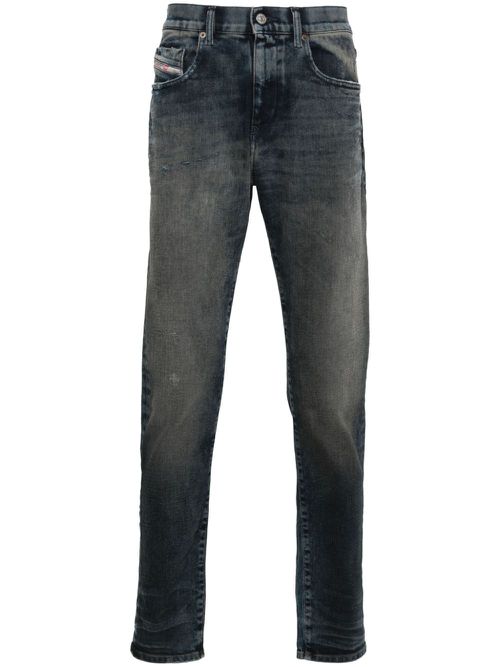 2019 D-Strukt mid-rise slim-cut jeans - Blue