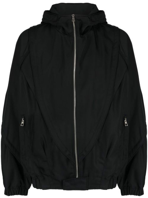 New Cocoon zip-up hooded jacket - Black