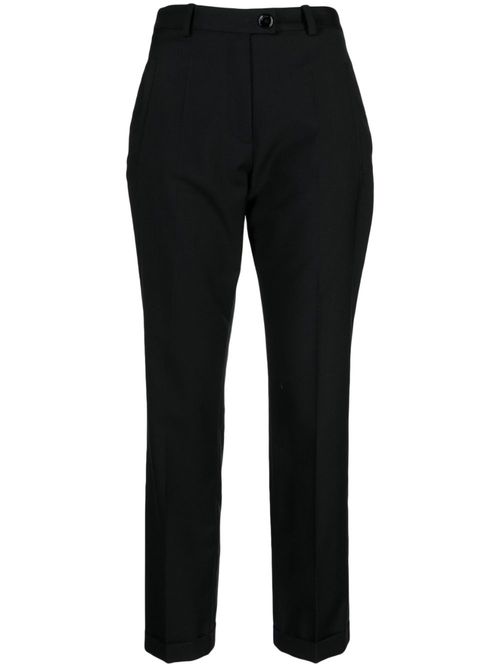 Tapered wool trousers - Black