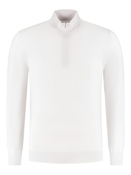 High-neck sweater - White