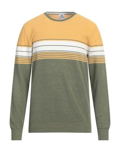 Man Sweater Yellow Size 40 Flax, Cotton, Polyamide