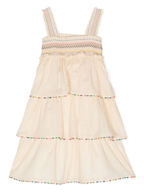 Junie tiered cotton dress - Yellow