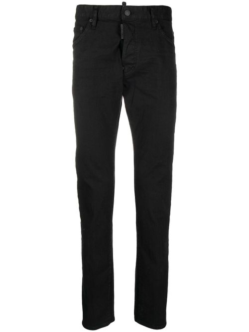 Logo-patch jeans - Black