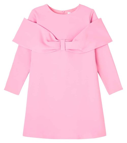 Bow-detail crêpe dress
