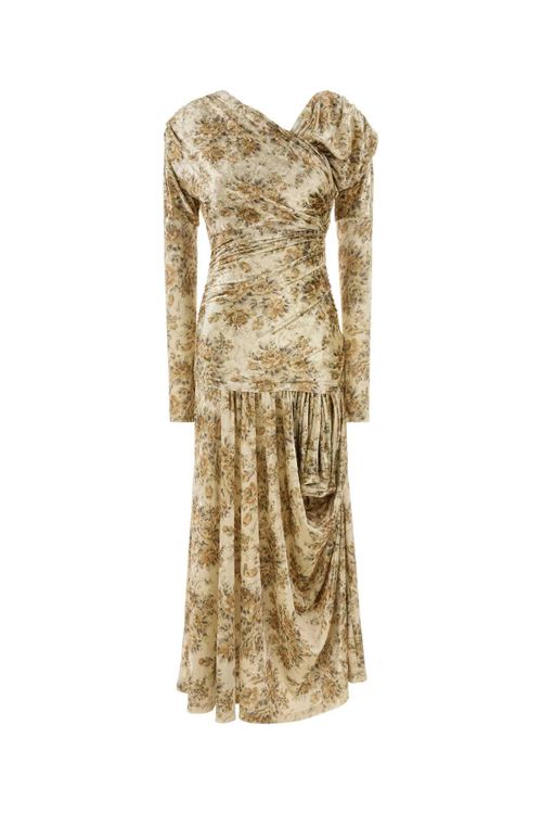 Velour Dress — Beige