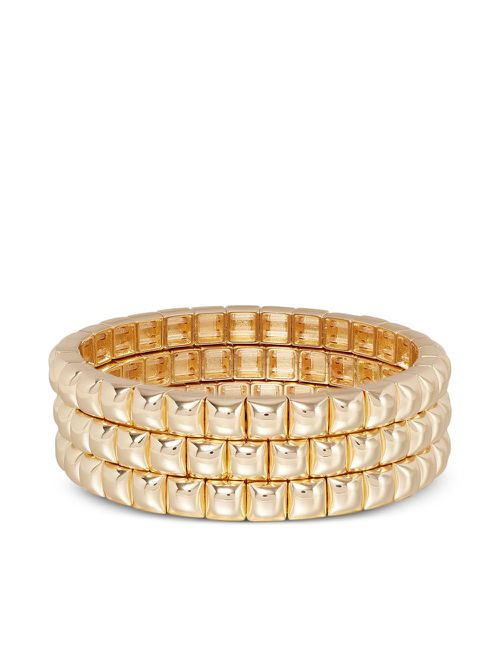 Mini Square Stud bracelet - Gold