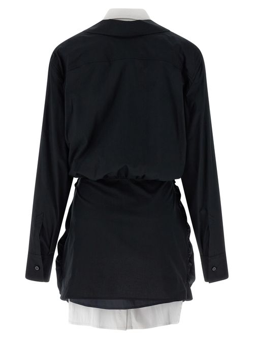Bicolor Cotton Dress — Multicolor