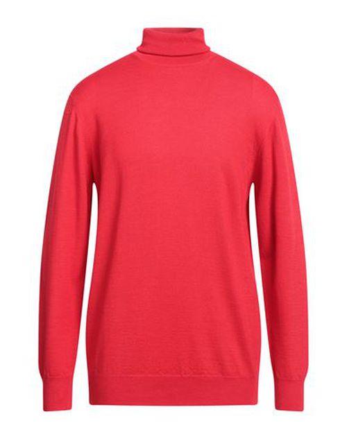 Man Turtleneck Red Size 38 Acrylic, Wool