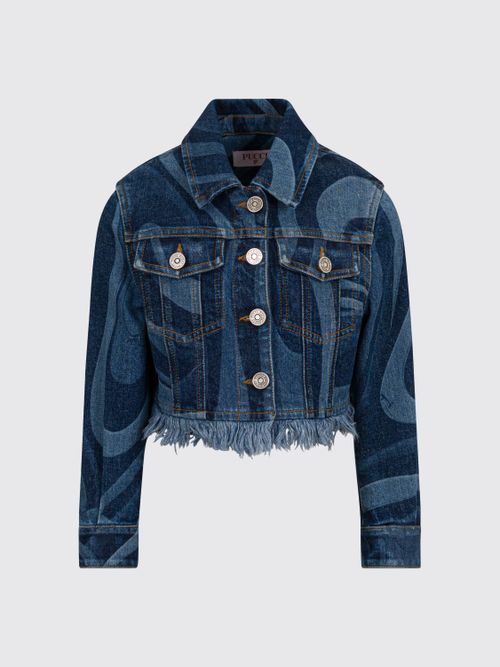 Coat Kids color Blue