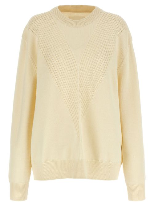Wool Crew Neck Sweater — Cream