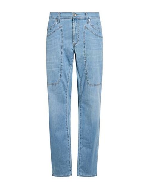 Man Jeans Blue Size 42 Cotton, Elastane