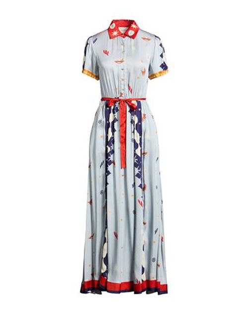 Woman Maxi dress Sky blue Size L Viscose, EcoVero viscose