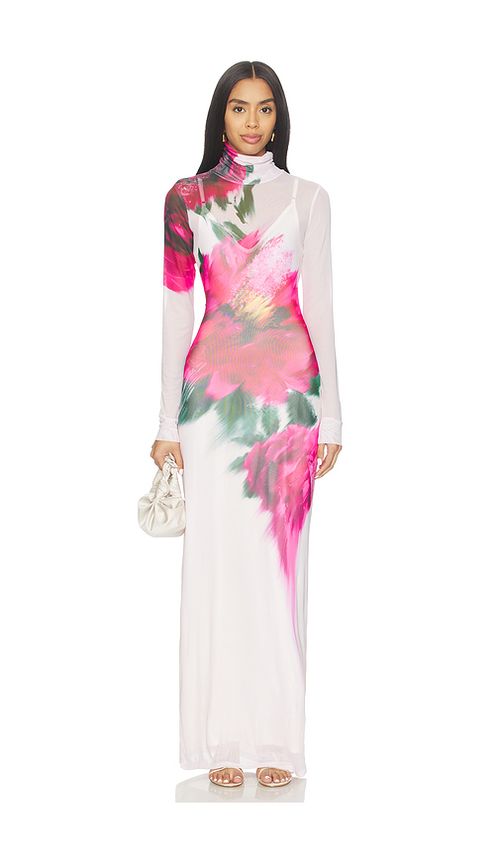 AFRM Billie Long Sleeve Dress in Ivory. - S also in