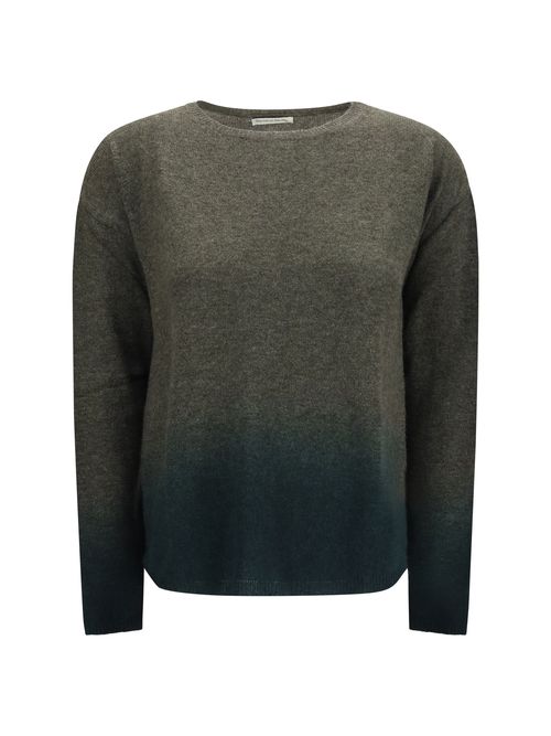 Gradient Dyed Cashmere Sweater — Green
