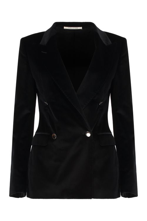 0205 Tagliatore Double-Breasted Velvet Jacket