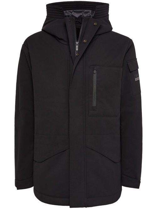 Logo-patch padded jacket - Black