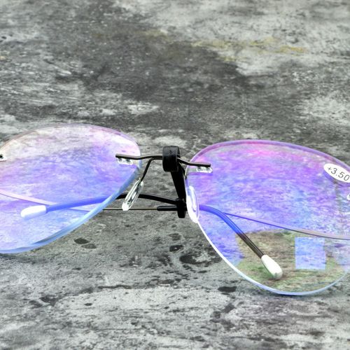 Men Women Rimless Aviation Pilot Style Supar Large Frame Reading Glasses +1 +1.5 +2 +2.5 +3 +3.5 +4