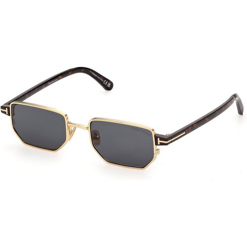 TOM FORD Man TOM FORD FT1360 LIAM-02 30A Sunglasses Metal Gold Smoke Squared Norma