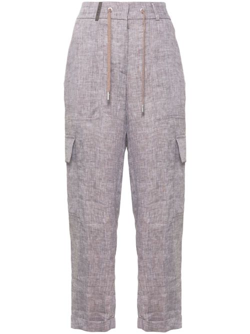 Linen cargo pants - Neutrals